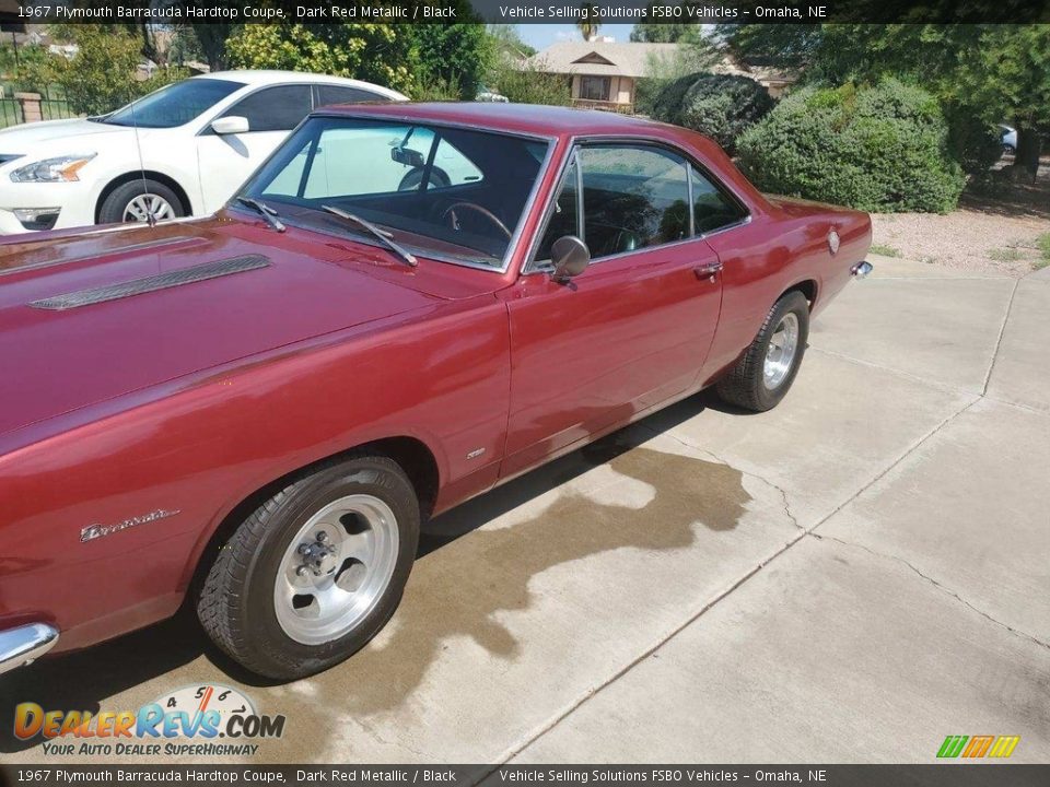 1967 Plymouth Barracuda Hardtop Coupe Dark Red Metallic / Black Photo #6