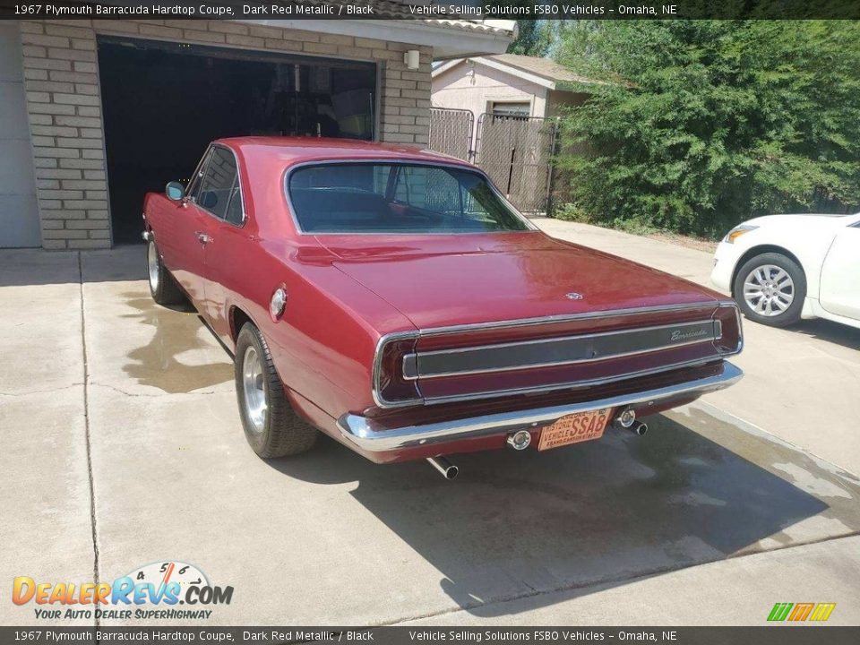 1967 Plymouth Barracuda Hardtop Coupe Dark Red Metallic / Black Photo #7