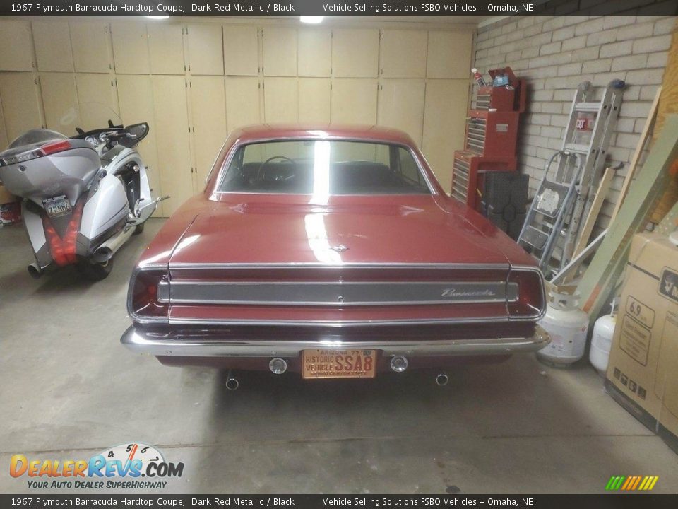 1967 Plymouth Barracuda Hardtop Coupe Dark Red Metallic / Black Photo #8