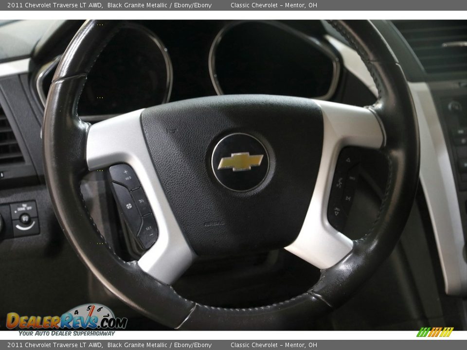 2011 Chevrolet Traverse LT AWD Black Granite Metallic / Ebony/Ebony Photo #7