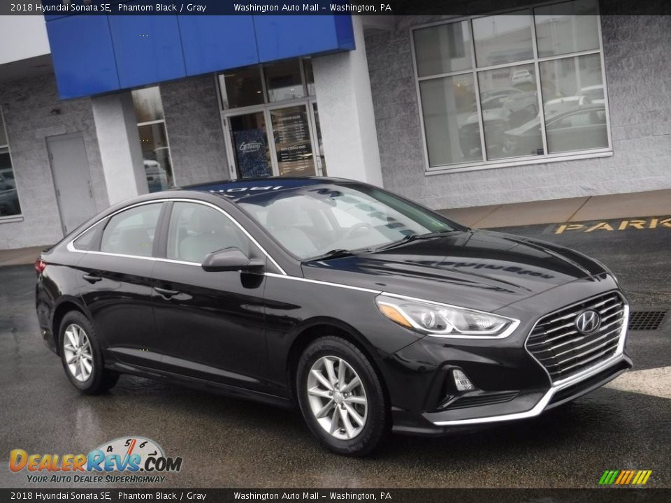 2018 Hyundai Sonata SE Phantom Black / Gray Photo #1