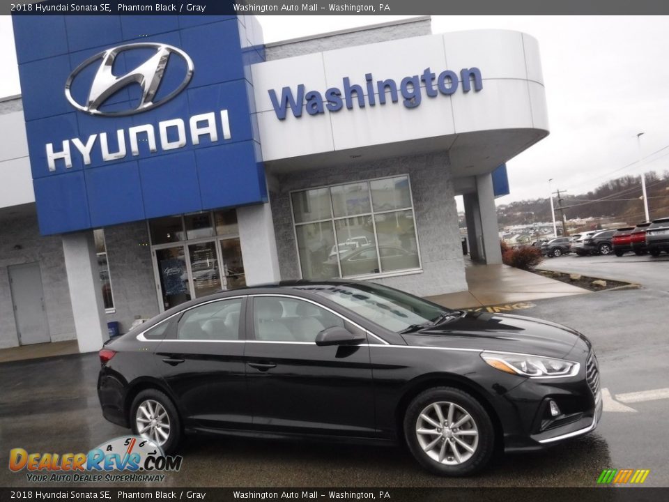 2018 Hyundai Sonata SE Phantom Black / Gray Photo #2