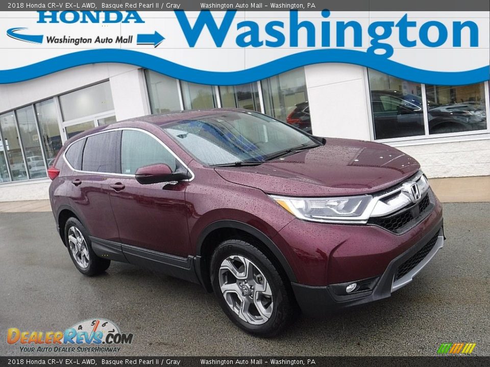 2018 Honda CR-V EX-L AWD Basque Red Pearl II / Gray Photo #1