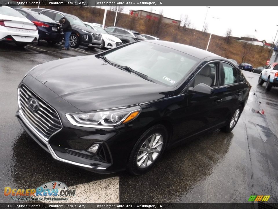 2018 Hyundai Sonata SE Phantom Black / Gray Photo #5