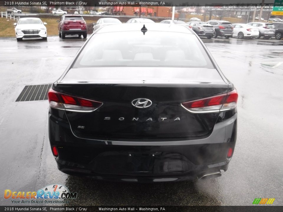 2018 Hyundai Sonata SE Phantom Black / Gray Photo #8