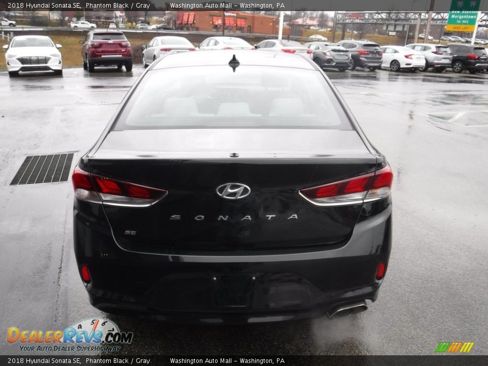 2018 Hyundai Sonata SE Phantom Black / Gray Photo #9