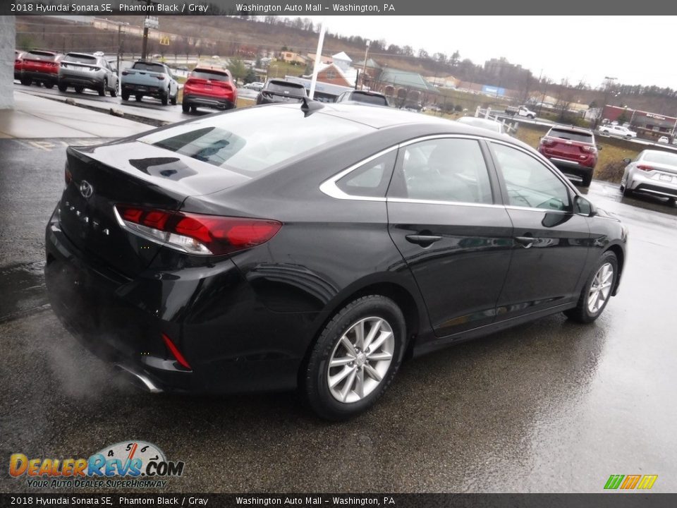 2018 Hyundai Sonata SE Phantom Black / Gray Photo #10