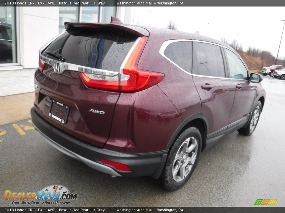 2018 Honda CR-V EX-L AWD Basque Red Pearl II / Gray Photo #10
