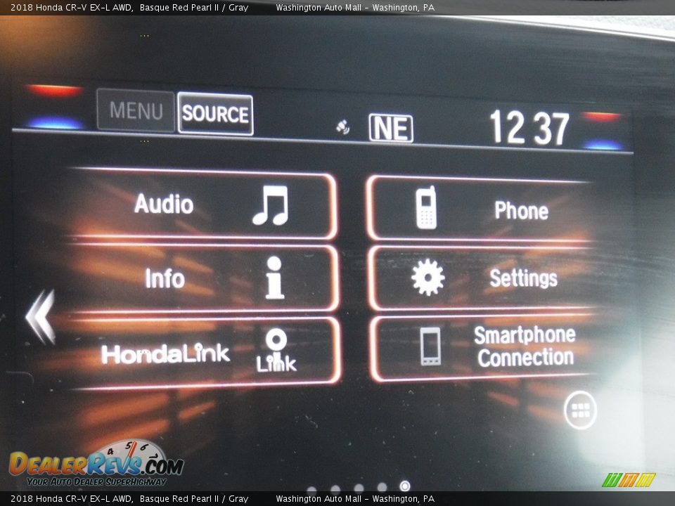 2018 Honda CR-V EX-L AWD Basque Red Pearl II / Gray Photo #21