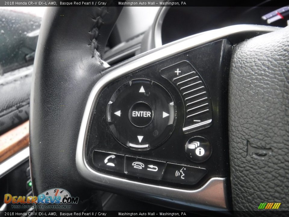 2018 Honda CR-V EX-L AWD Basque Red Pearl II / Gray Photo #26