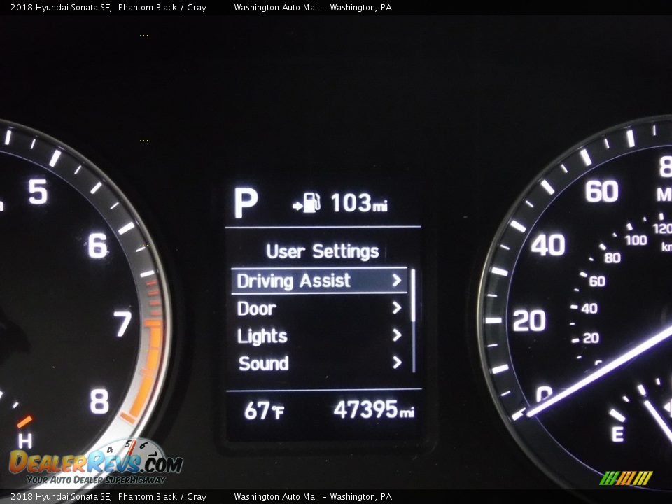 2018 Hyundai Sonata SE Phantom Black / Gray Photo #27