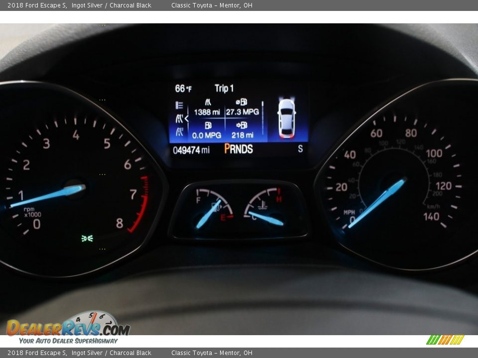 2018 Ford Escape S Ingot Silver / Charcoal Black Photo #8