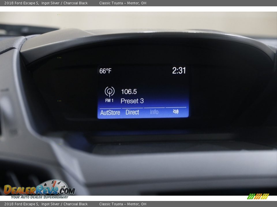 2018 Ford Escape S Ingot Silver / Charcoal Black Photo #10