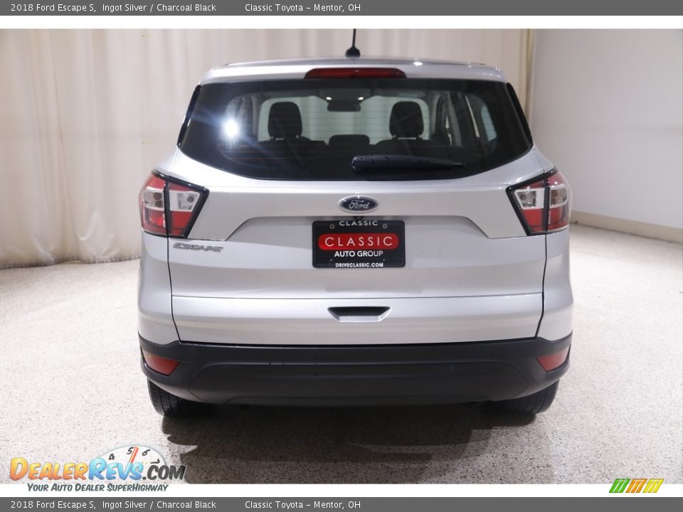 2018 Ford Escape S Ingot Silver / Charcoal Black Photo #18