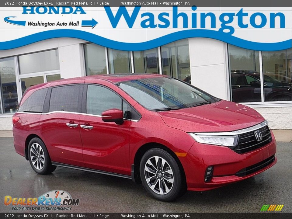 2022 Honda Odyssey EX-L Radiant Red Metallic II / Beige Photo #1