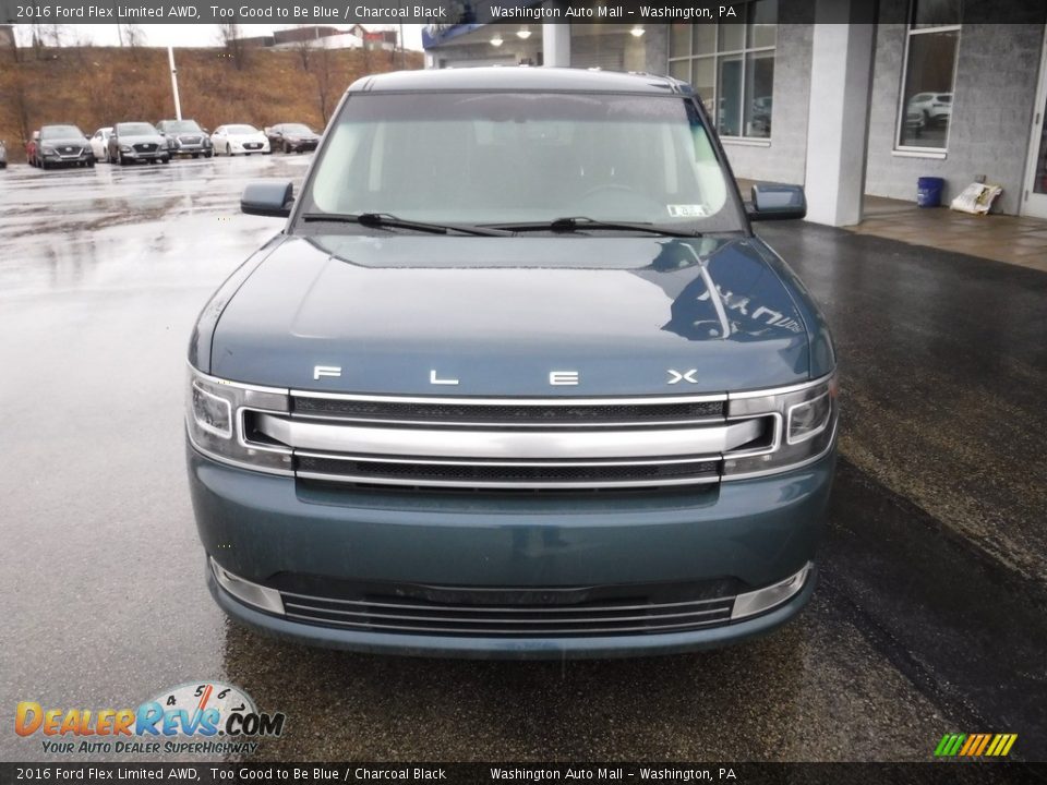 2016 Ford Flex Limited AWD Too Good to Be Blue / Charcoal Black Photo #5