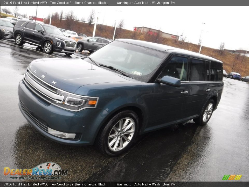 2016 Ford Flex Limited AWD Too Good to Be Blue / Charcoal Black Photo #6