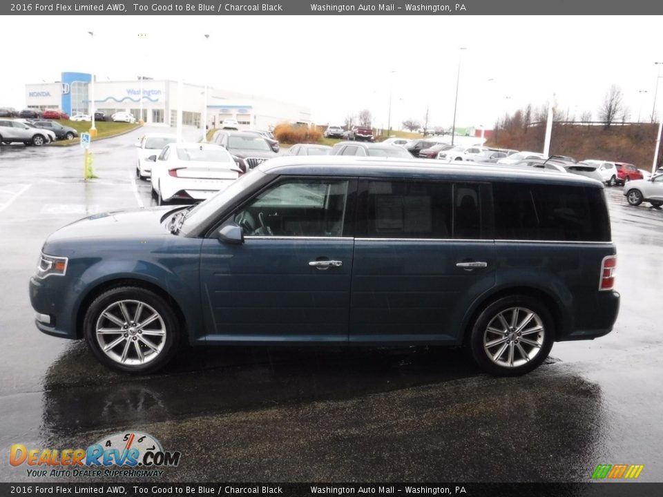 2016 Ford Flex Limited AWD Too Good to Be Blue / Charcoal Black Photo #7