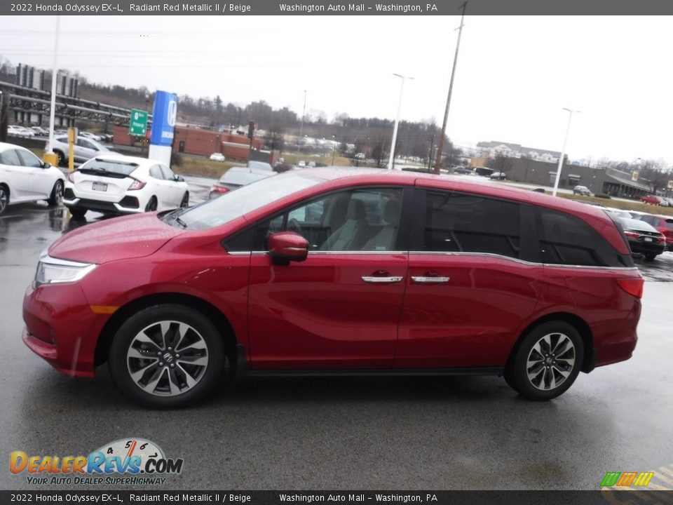 2022 Honda Odyssey EX-L Radiant Red Metallic II / Beige Photo #7