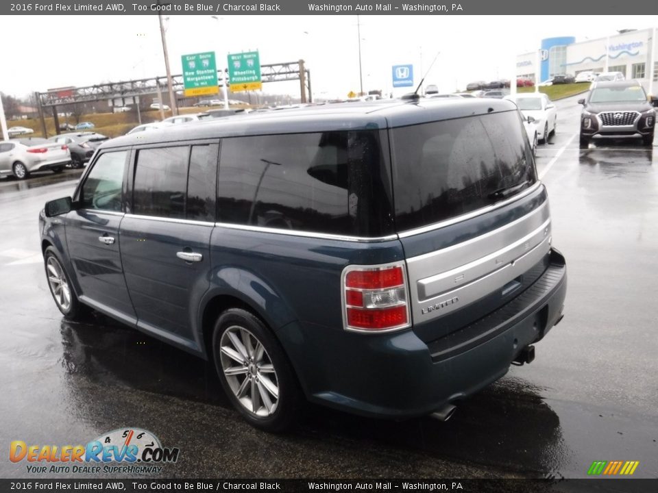 2016 Ford Flex Limited AWD Too Good to Be Blue / Charcoal Black Photo #9