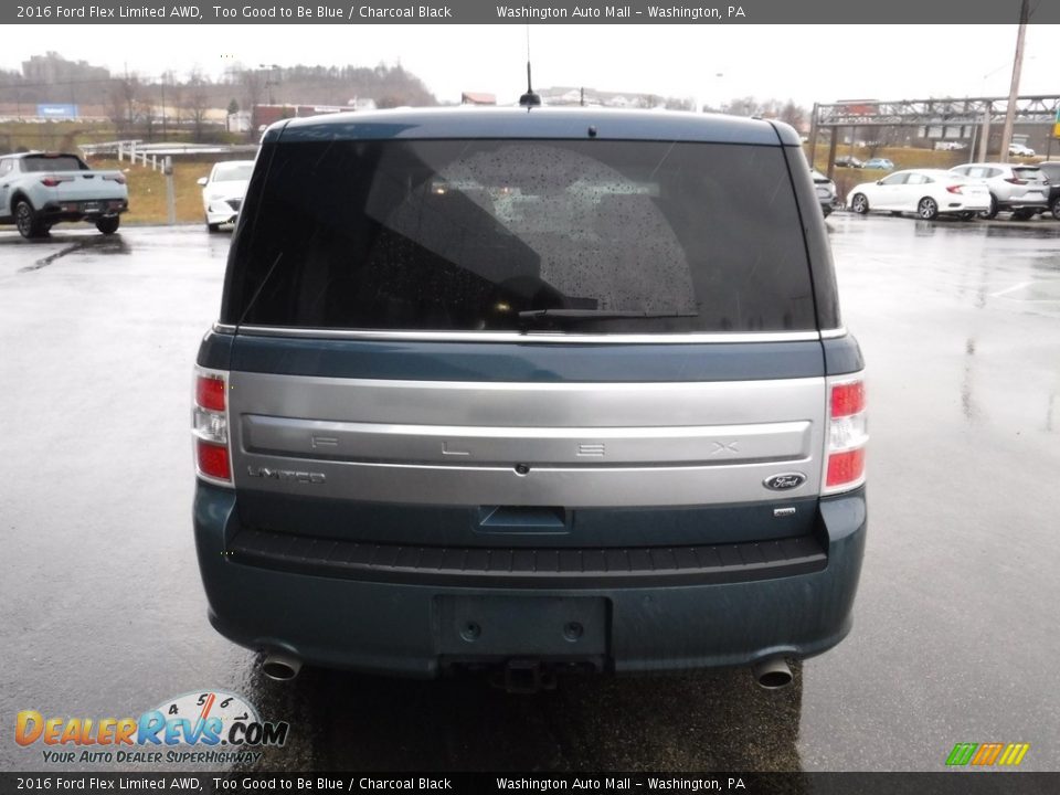 2016 Ford Flex Limited AWD Too Good to Be Blue / Charcoal Black Photo #10