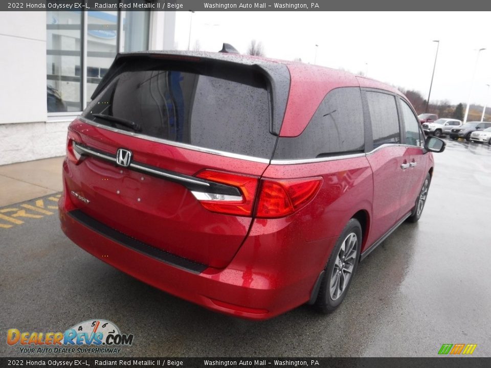 2022 Honda Odyssey EX-L Radiant Red Metallic II / Beige Photo #10