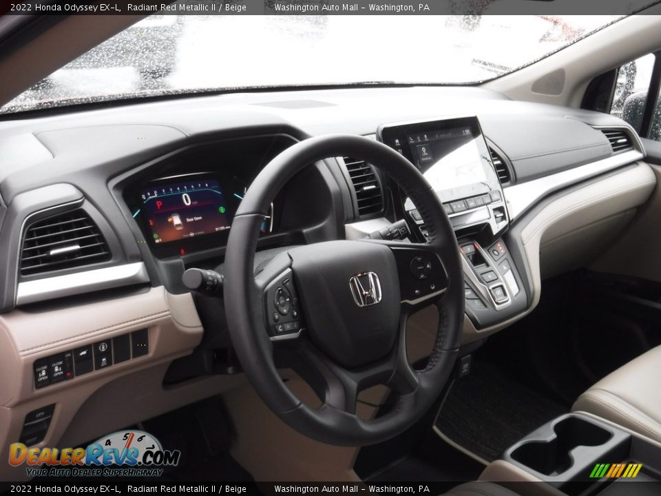 2022 Honda Odyssey EX-L Radiant Red Metallic II / Beige Photo #13