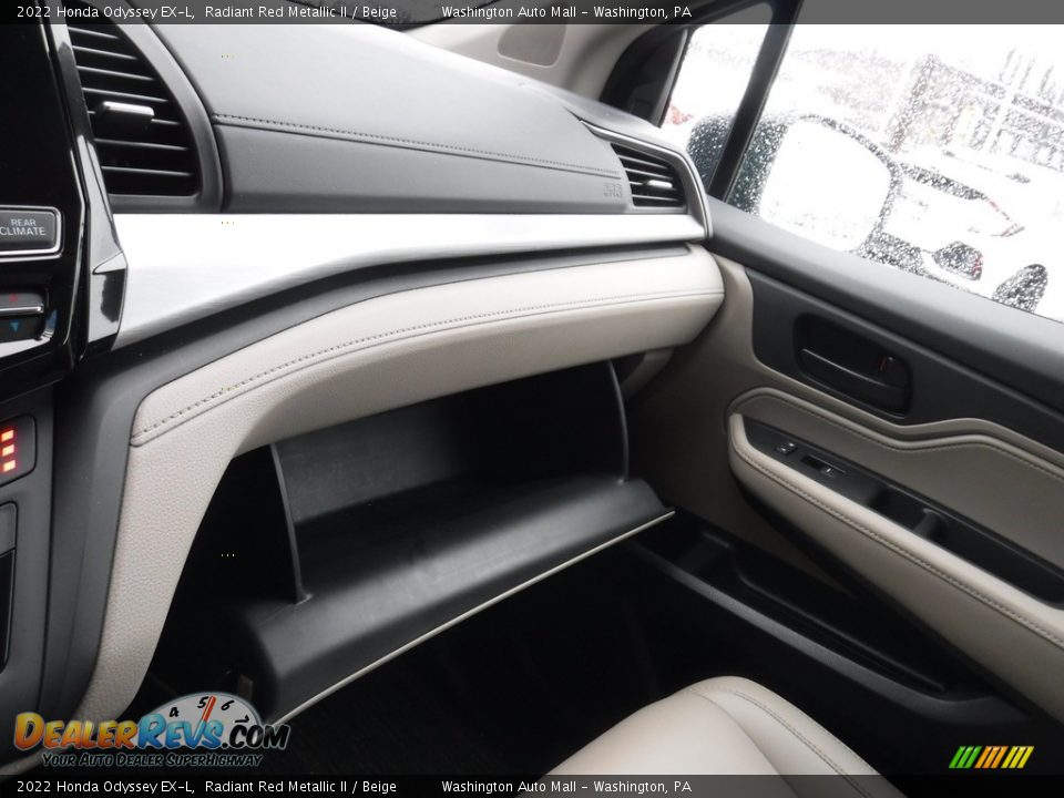 2022 Honda Odyssey EX-L Radiant Red Metallic II / Beige Photo #27