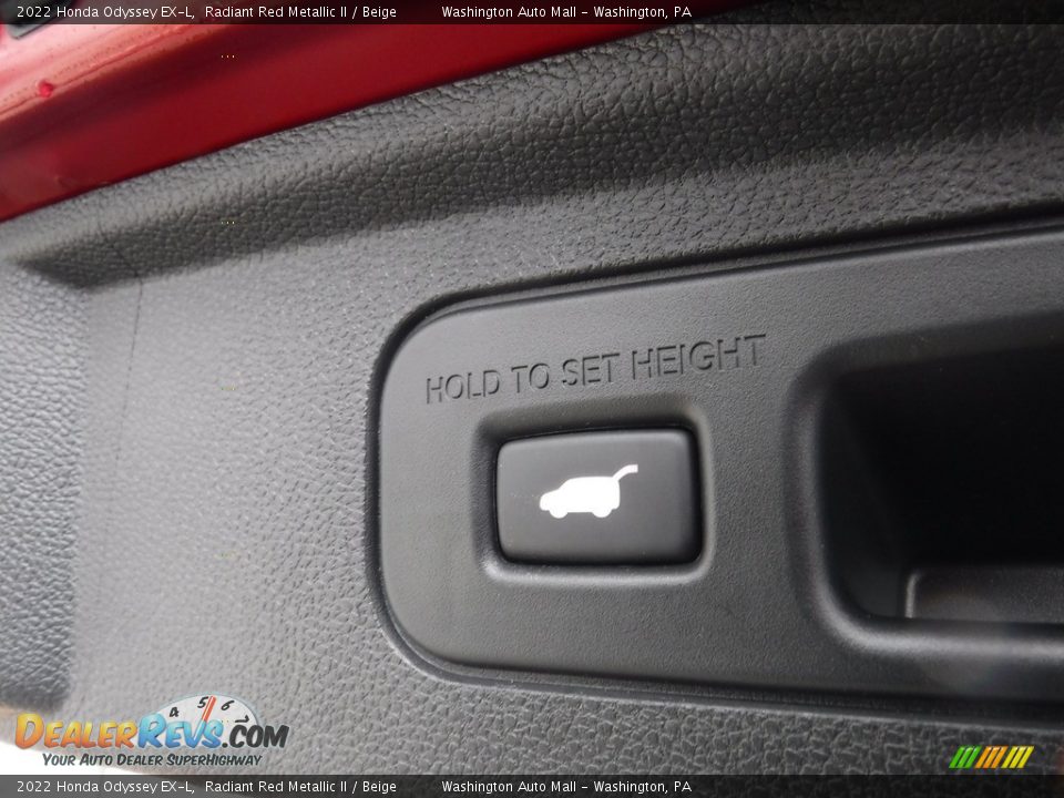 2022 Honda Odyssey EX-L Radiant Red Metallic II / Beige Photo #33