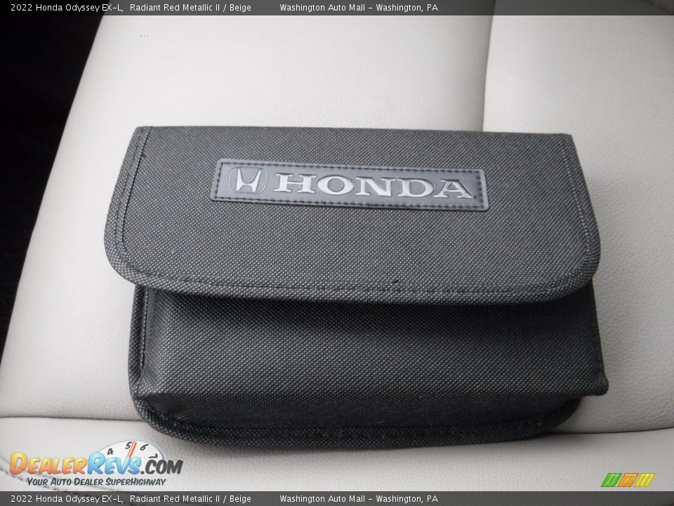 2022 Honda Odyssey EX-L Radiant Red Metallic II / Beige Photo #34