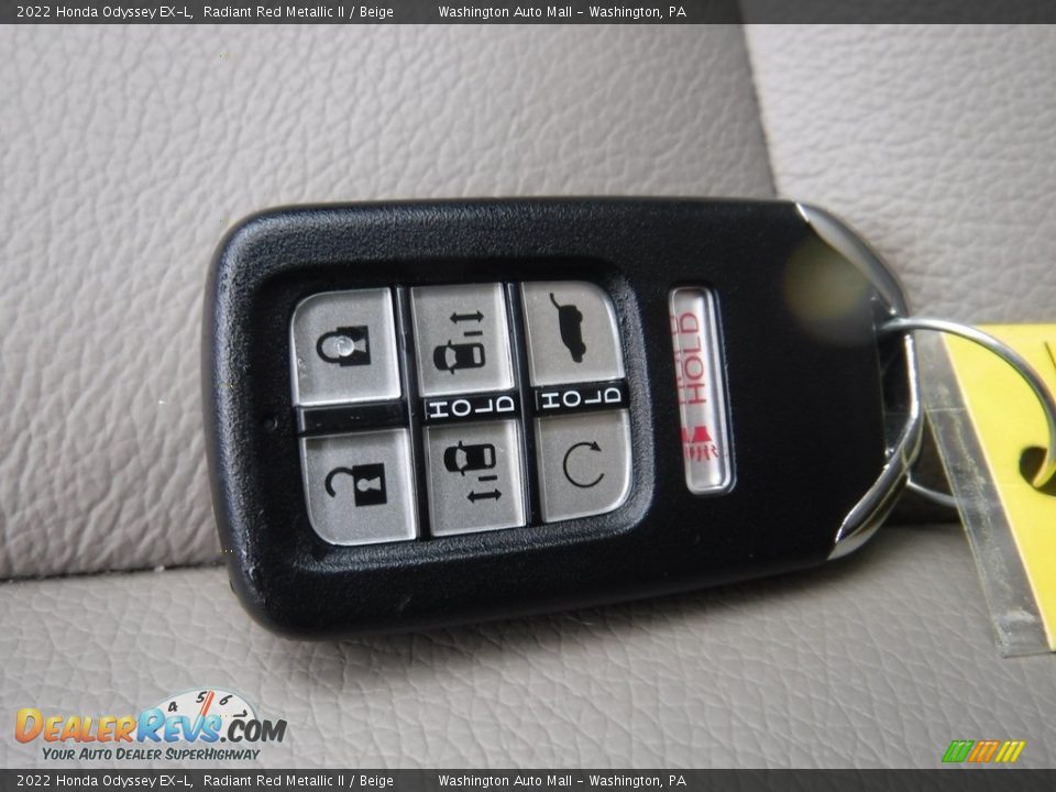 2022 Honda Odyssey EX-L Radiant Red Metallic II / Beige Photo #35