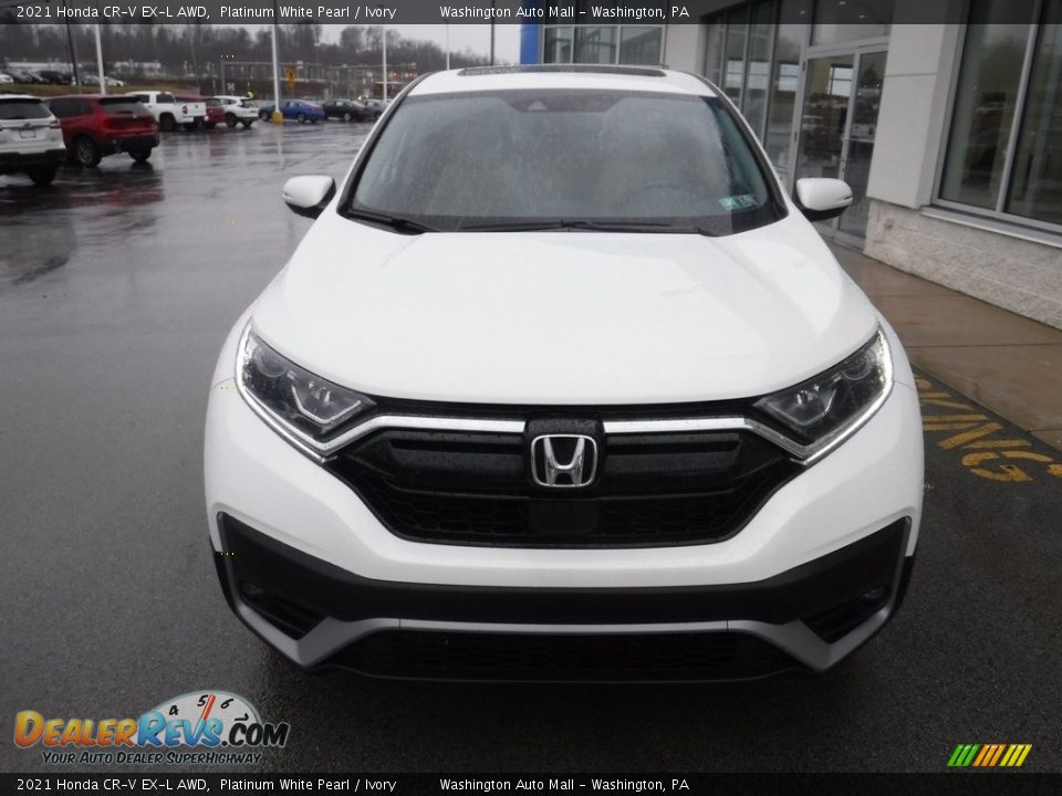 2021 Honda CR-V EX-L AWD Platinum White Pearl / Ivory Photo #5