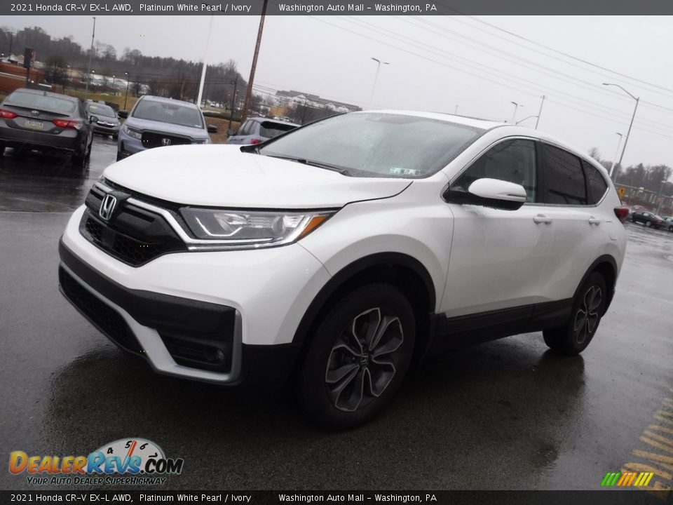 2021 Honda CR-V EX-L AWD Platinum White Pearl / Ivory Photo #6