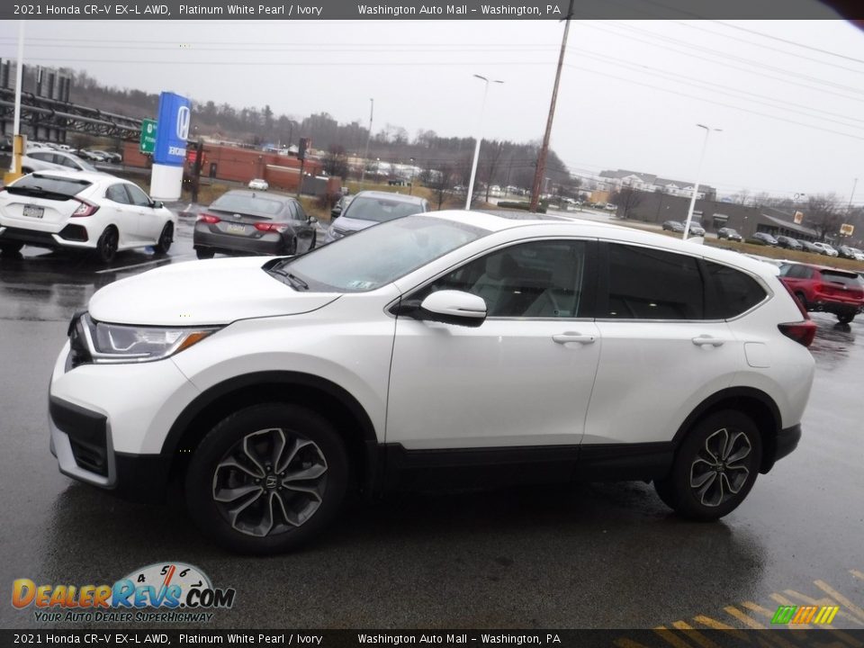 2021 Honda CR-V EX-L AWD Platinum White Pearl / Ivory Photo #7
