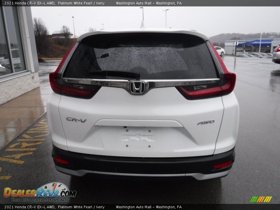 2021 Honda CR-V EX-L AWD Platinum White Pearl / Ivory Photo #9