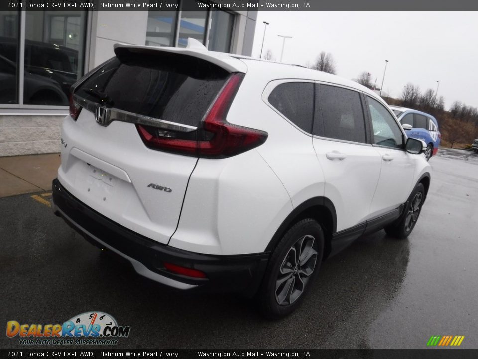 2021 Honda CR-V EX-L AWD Platinum White Pearl / Ivory Photo #10