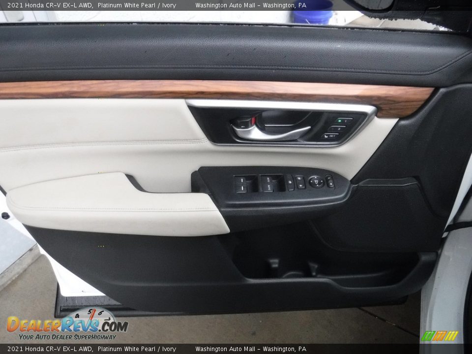 2021 Honda CR-V EX-L AWD Platinum White Pearl / Ivory Photo #13