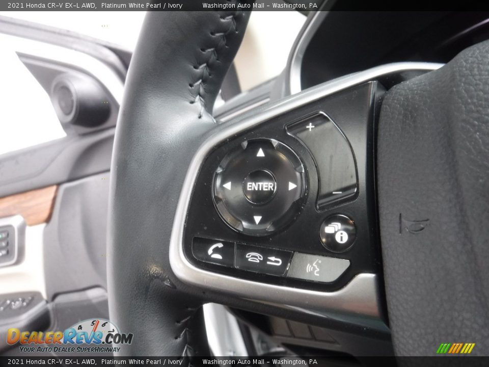 2021 Honda CR-V EX-L AWD Platinum White Pearl / Ivory Photo #25