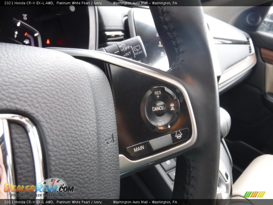 2021 Honda CR-V EX-L AWD Platinum White Pearl / Ivory Photo #26