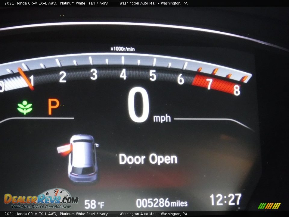 2021 Honda CR-V EX-L AWD Platinum White Pearl / Ivory Photo #35
