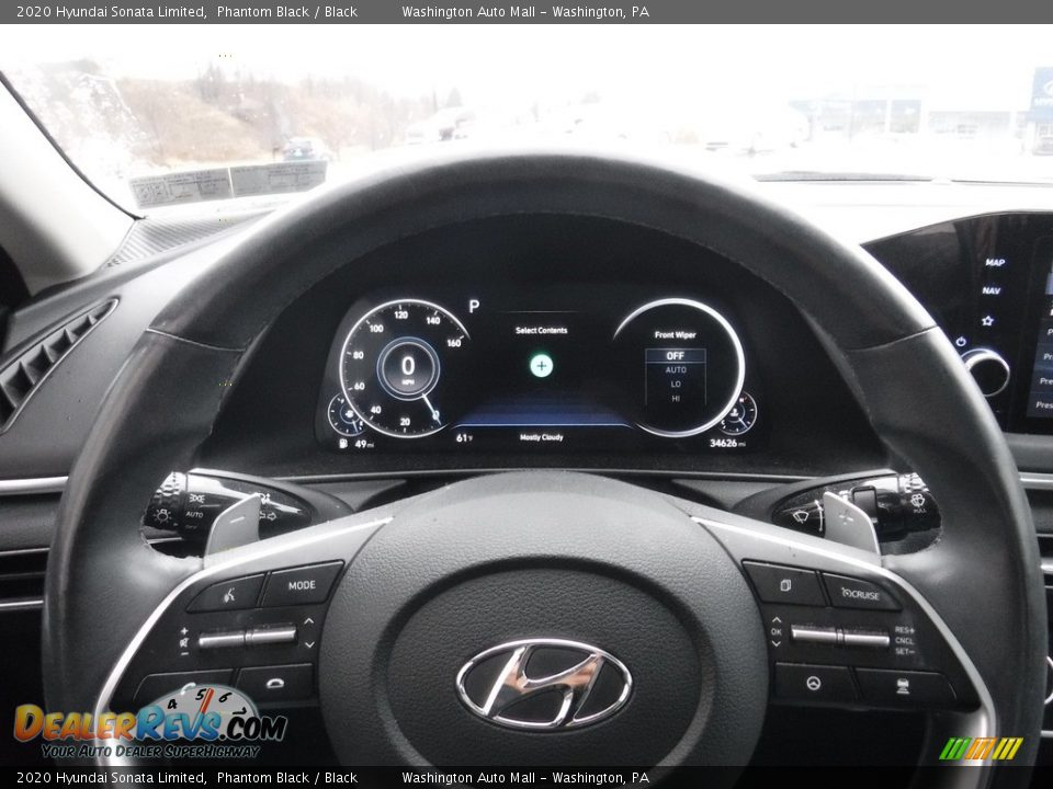 2020 Hyundai Sonata Limited Phantom Black / Black Photo #26