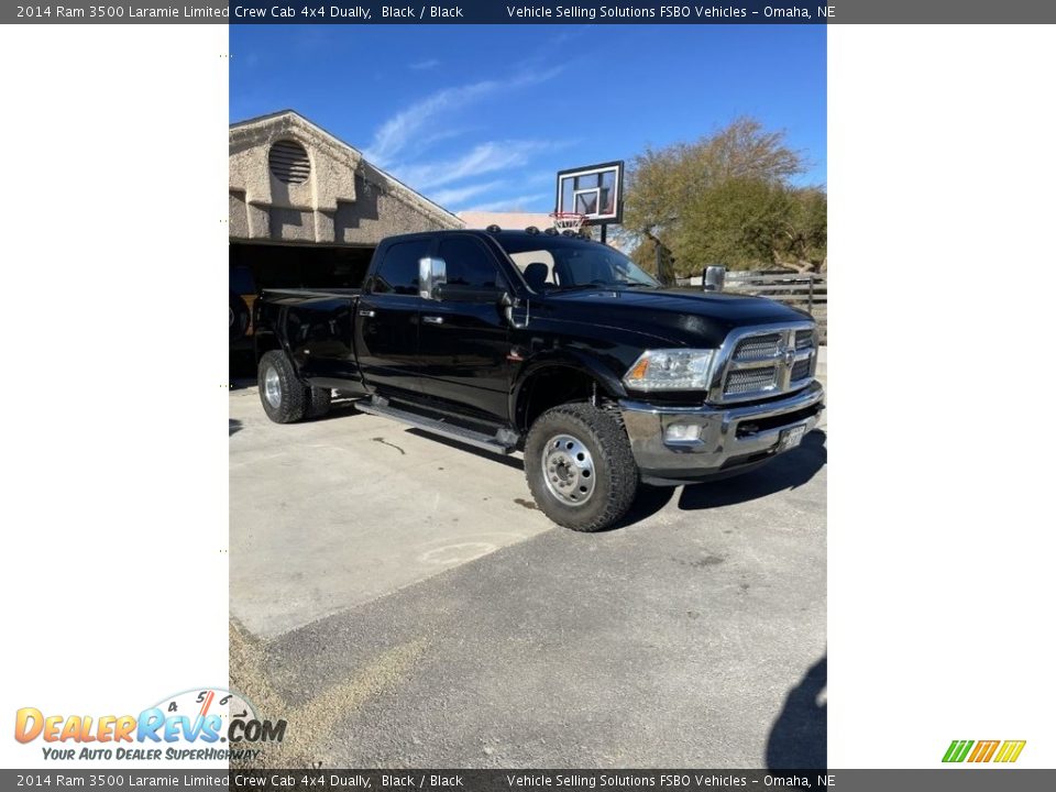 2014 Ram 3500 Laramie Limited Crew Cab 4x4 Dually Black / Black Photo #1