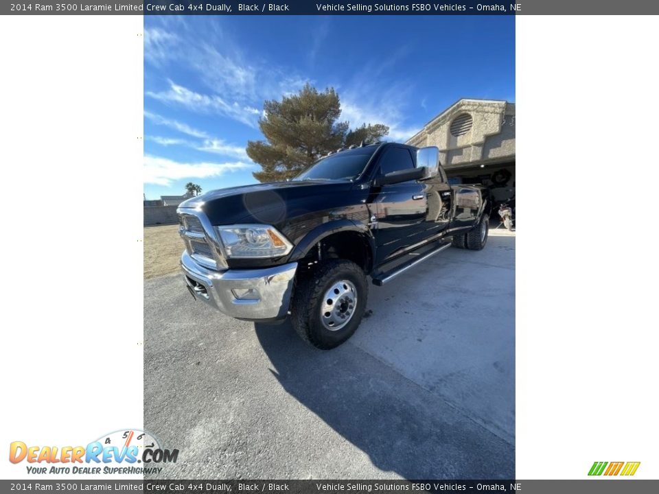 2014 Ram 3500 Laramie Limited Crew Cab 4x4 Dually Black / Black Photo #2