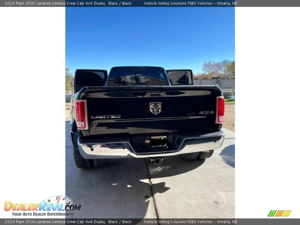 2014 Ram 3500 Laramie Limited Crew Cab 4x4 Dually Black / Black Photo #3