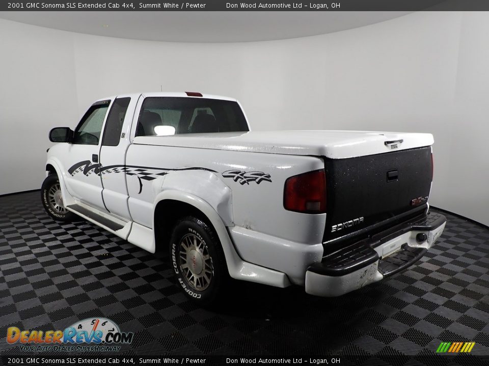 2001 GMC Sonoma SLS Extended Cab 4x4 Summit White / Pewter Photo #4