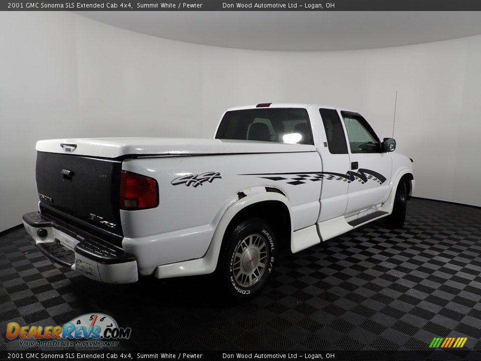 Summit White 2001 GMC Sonoma SLS Extended Cab 4x4 Photo #7