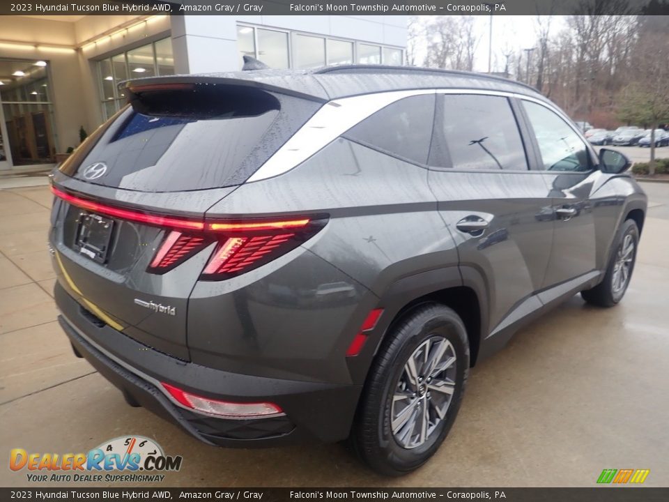 2023 Hyundai Tucson Blue Hybrid AWD Amazon Gray / Gray Photo #2