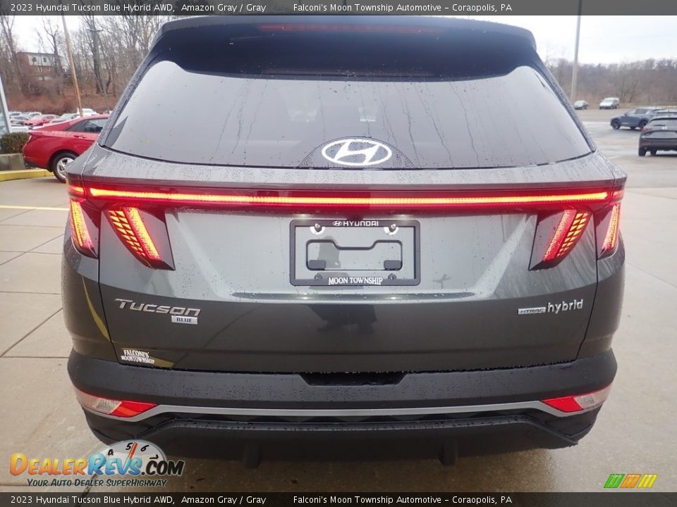 2023 Hyundai Tucson Blue Hybrid AWD Amazon Gray / Gray Photo #3