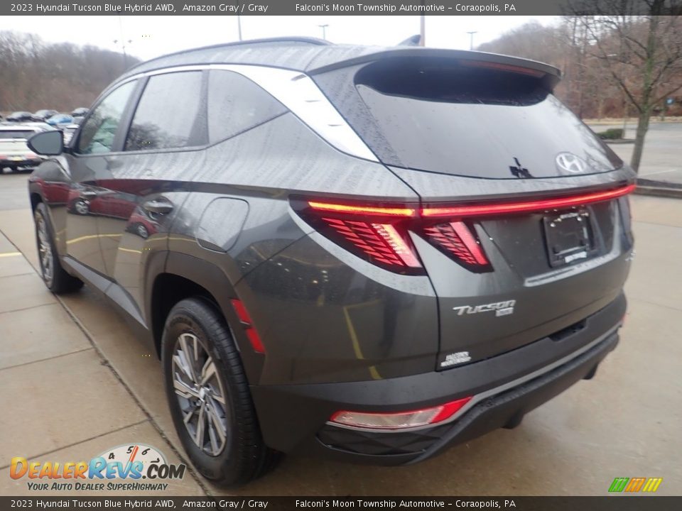 2023 Hyundai Tucson Blue Hybrid AWD Amazon Gray / Gray Photo #5