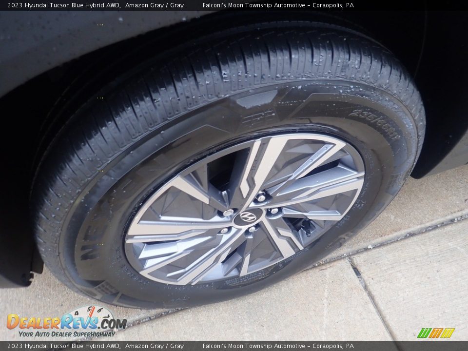 2023 Hyundai Tucson Blue Hybrid AWD Amazon Gray / Gray Photo #10